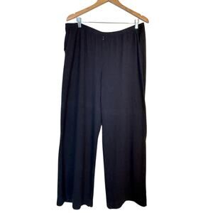 Soma Women's Super Soft Lounge Stretch Wide Leg Pull On Pants Size XL Black
